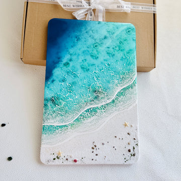 "Seaside Whisper" – Ocean Resin Wall Art