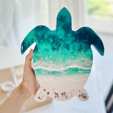 "Tide Turtle" – Ocean Resin Wall Art
