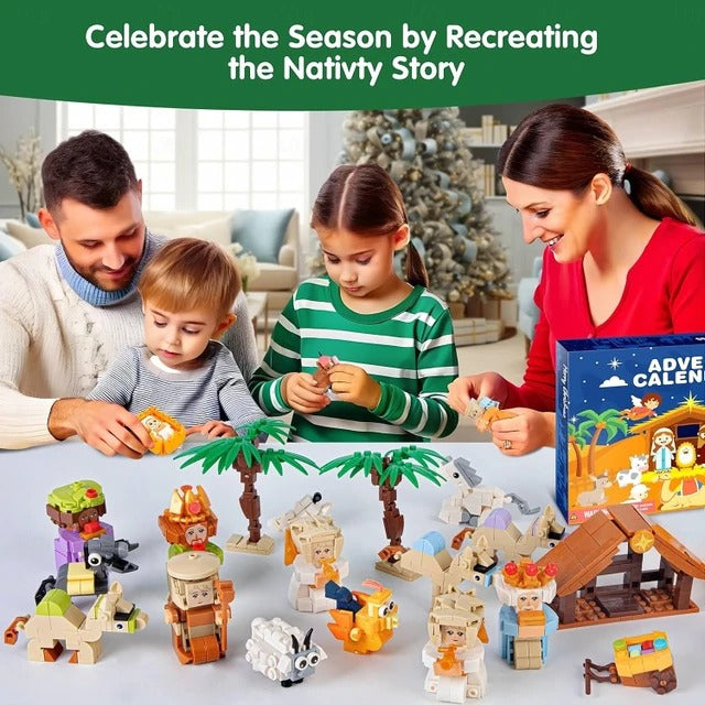 Nativity Scene Countdown: 24-Day Buildable Christmas Advent Calendar
