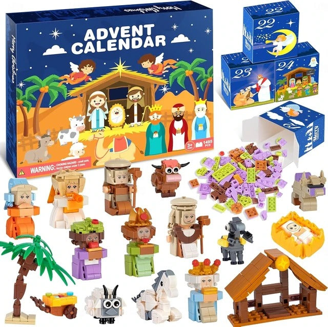 Nativity Scene Countdown: 24-Day Buildable Christmas Advent Calendar