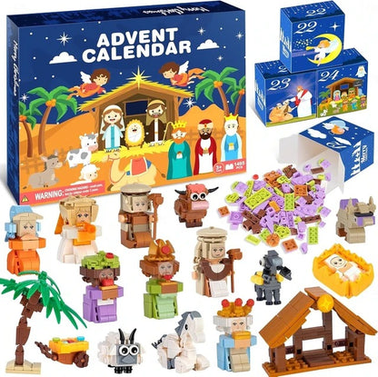 Nativity Scene Countdown: 24-Day Buildable Christmas Advent Calendar