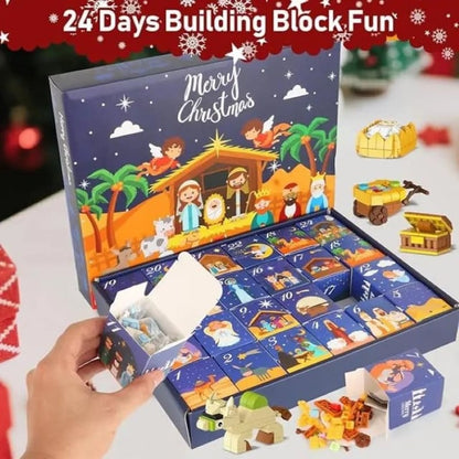 Nativity Scene Countdown: 24-Day Buildable Christmas Advent Calendar