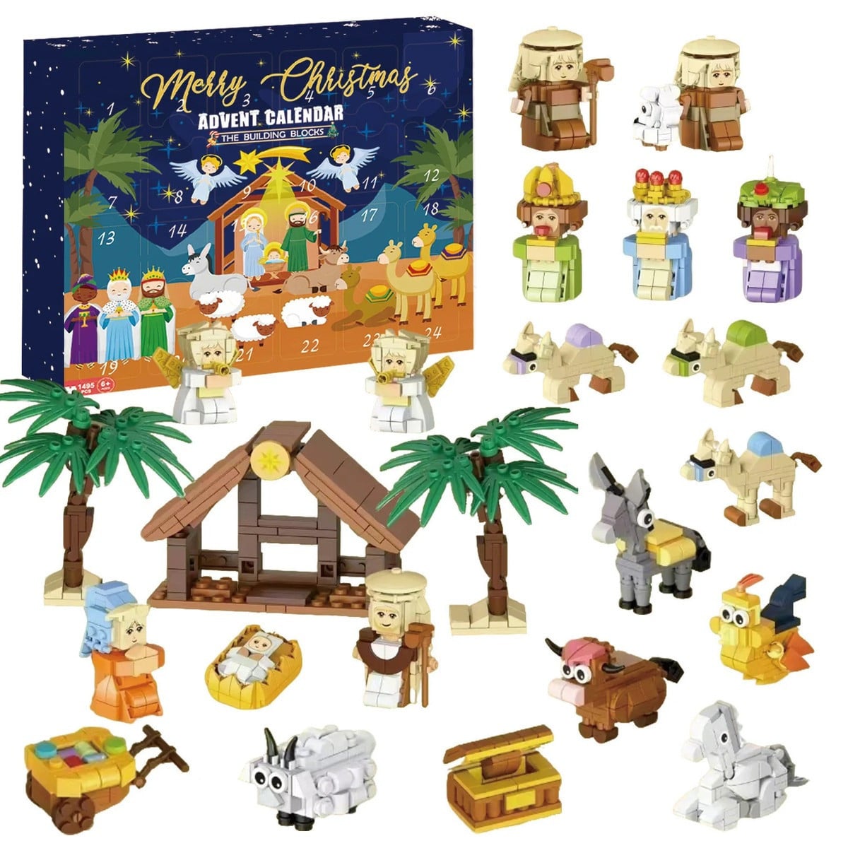 Nativity Scene Countdown: 24-Day Buildable Christmas Advent Calendar