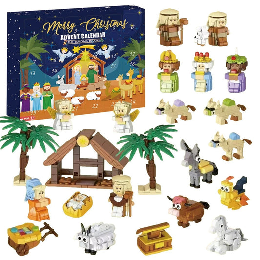 Nativity Scene Countdown: 24-Day Buildable Christmas Advent Calendar