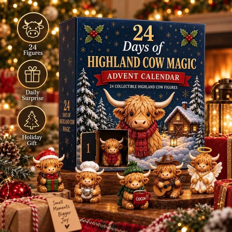24 Days of Highland Cow Advent Calendar
