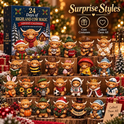 24 Days of Highland Cow Advent Calendar
