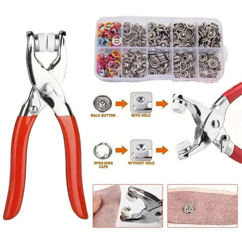 Snap Fastener Pliers Set – Easy DIY Button Installation Tool Kit