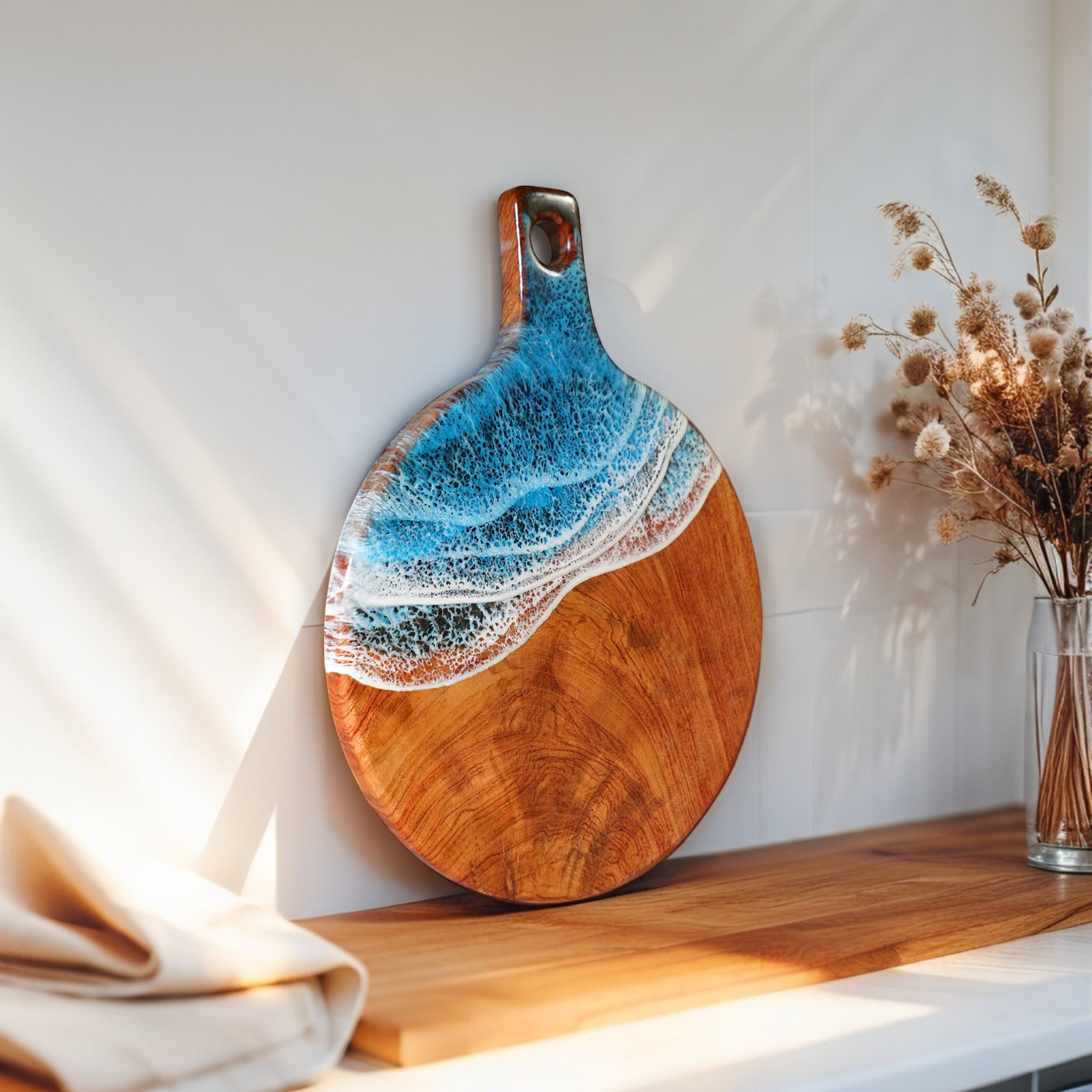 "Drift" - Ocean Resin Round Wave Handle Board
