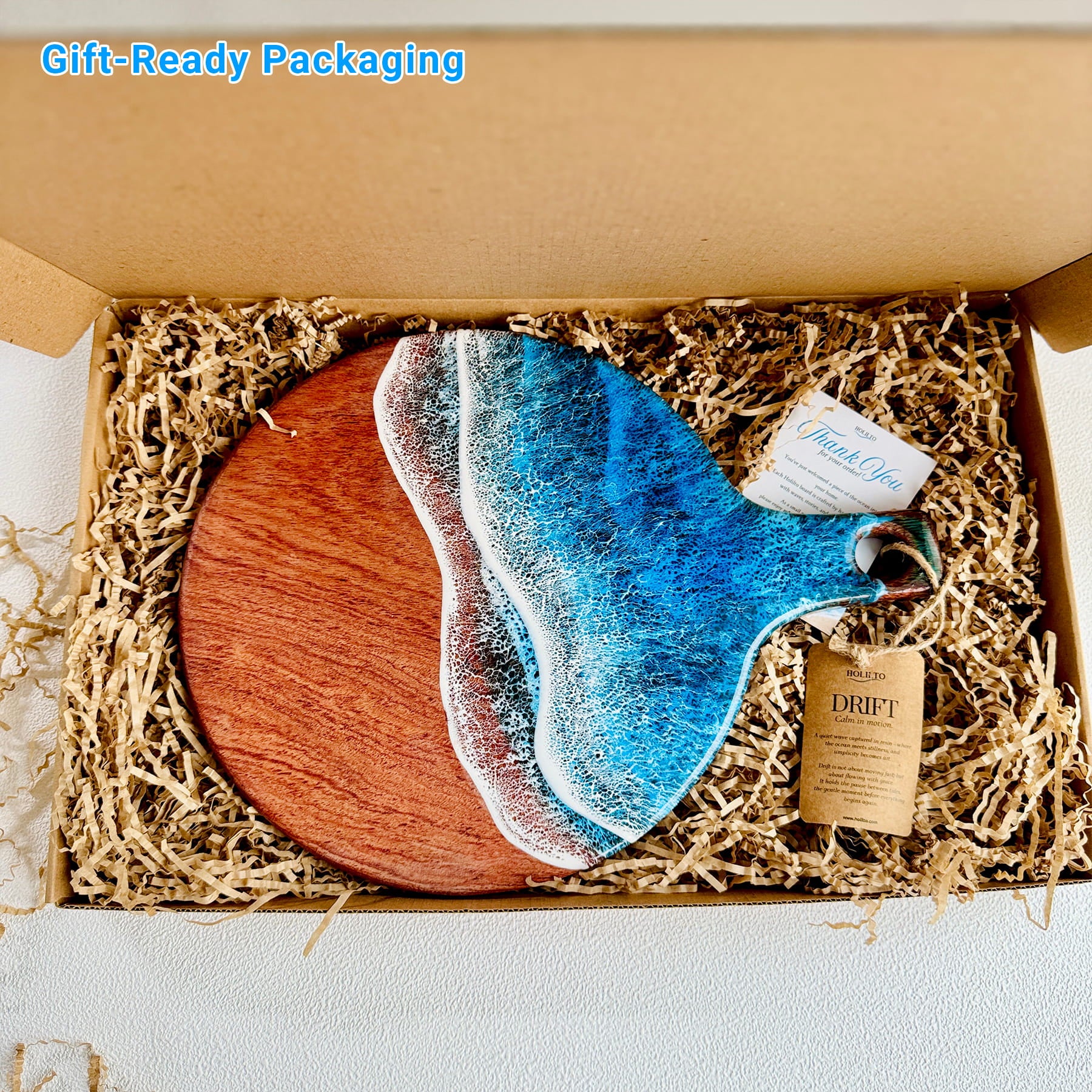 "Drift" - Ocean Resin Round Wave Handle Board