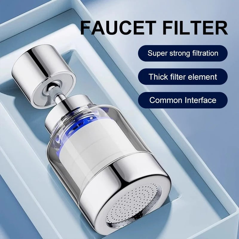 360° Swivel Faucet Filter with Replaceable Cartridge