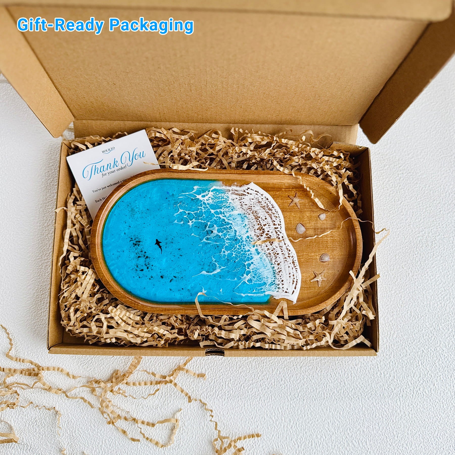 Ocean Resin Oval Tray