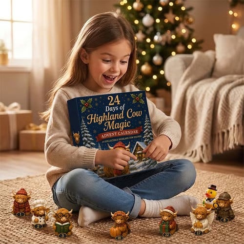 24 Days of Highland Cow Advent Calendar