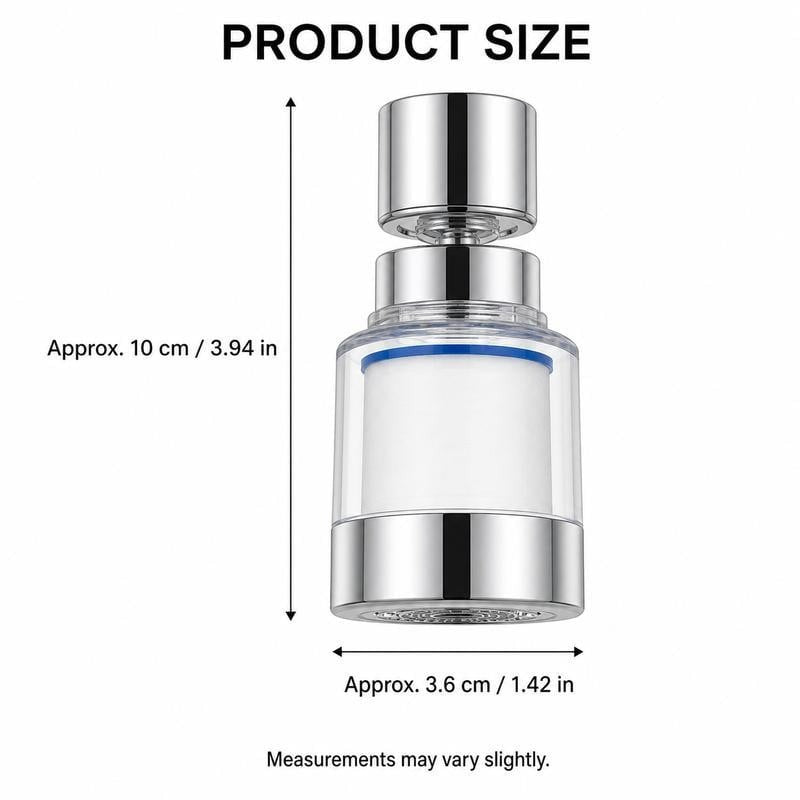 360° Swivel Faucet Filter with Replaceable Cartridge