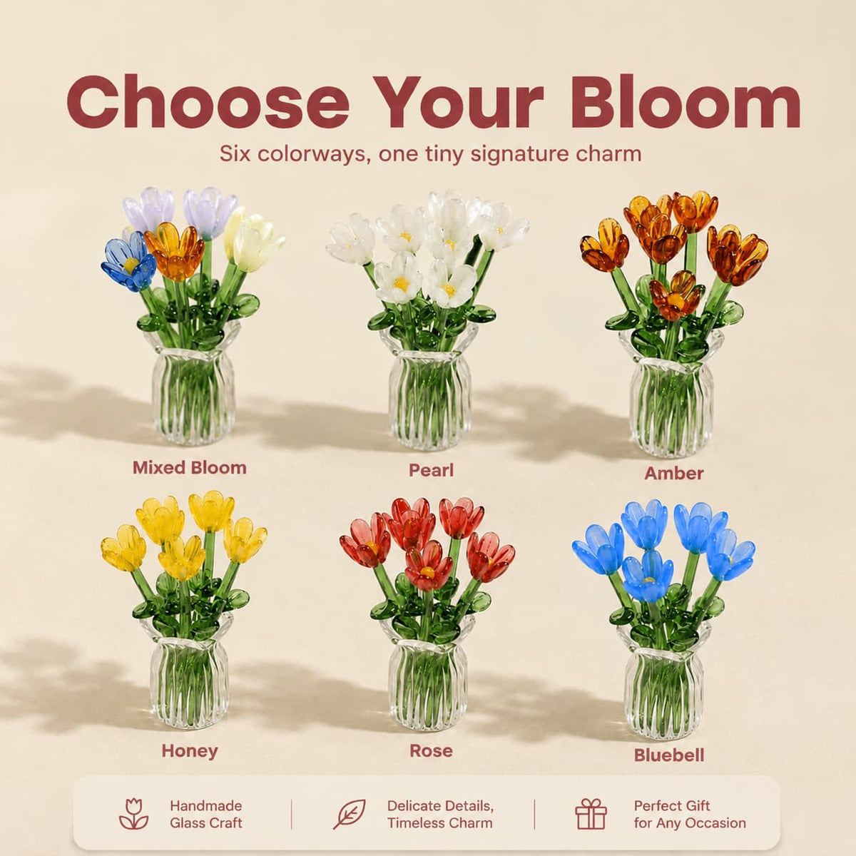 Florette Glass Bouquet