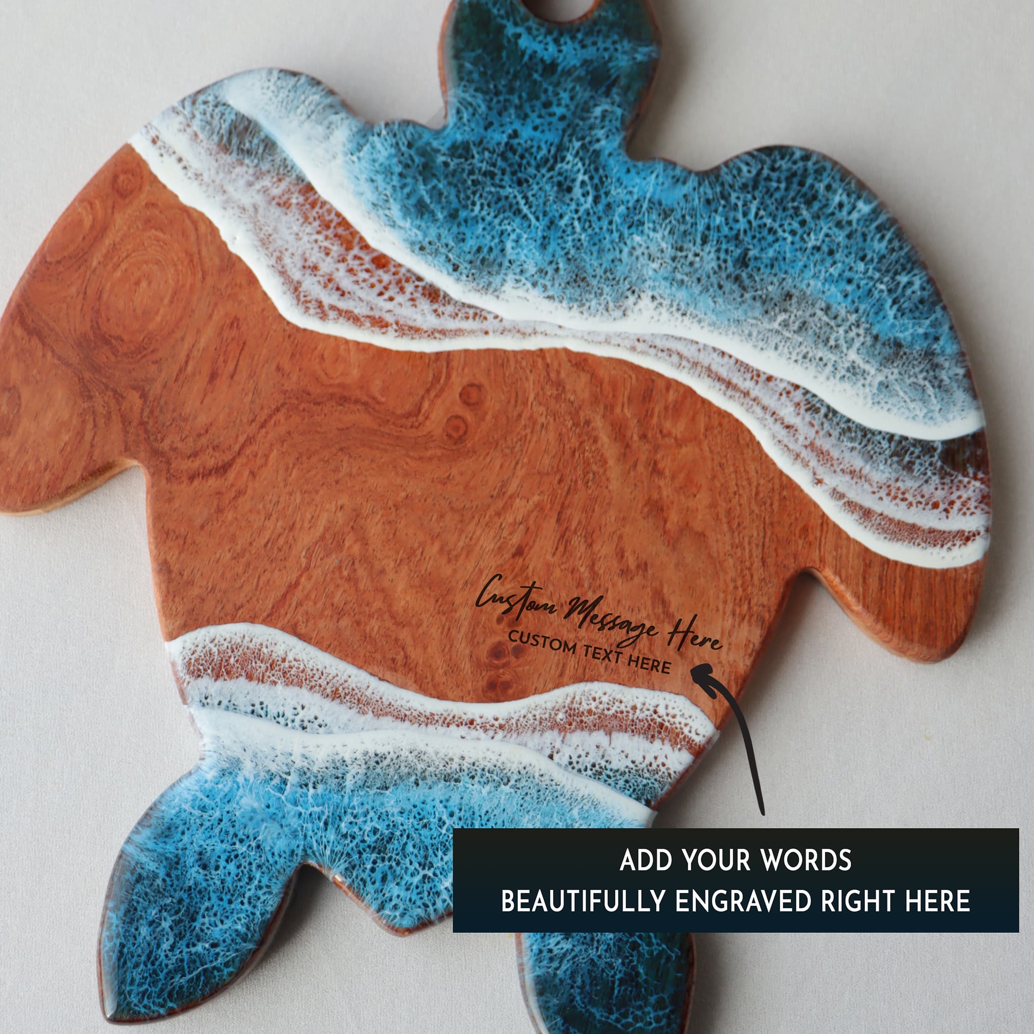 "Kaimana" - Ocean Resin Turtle Dual Shore Board