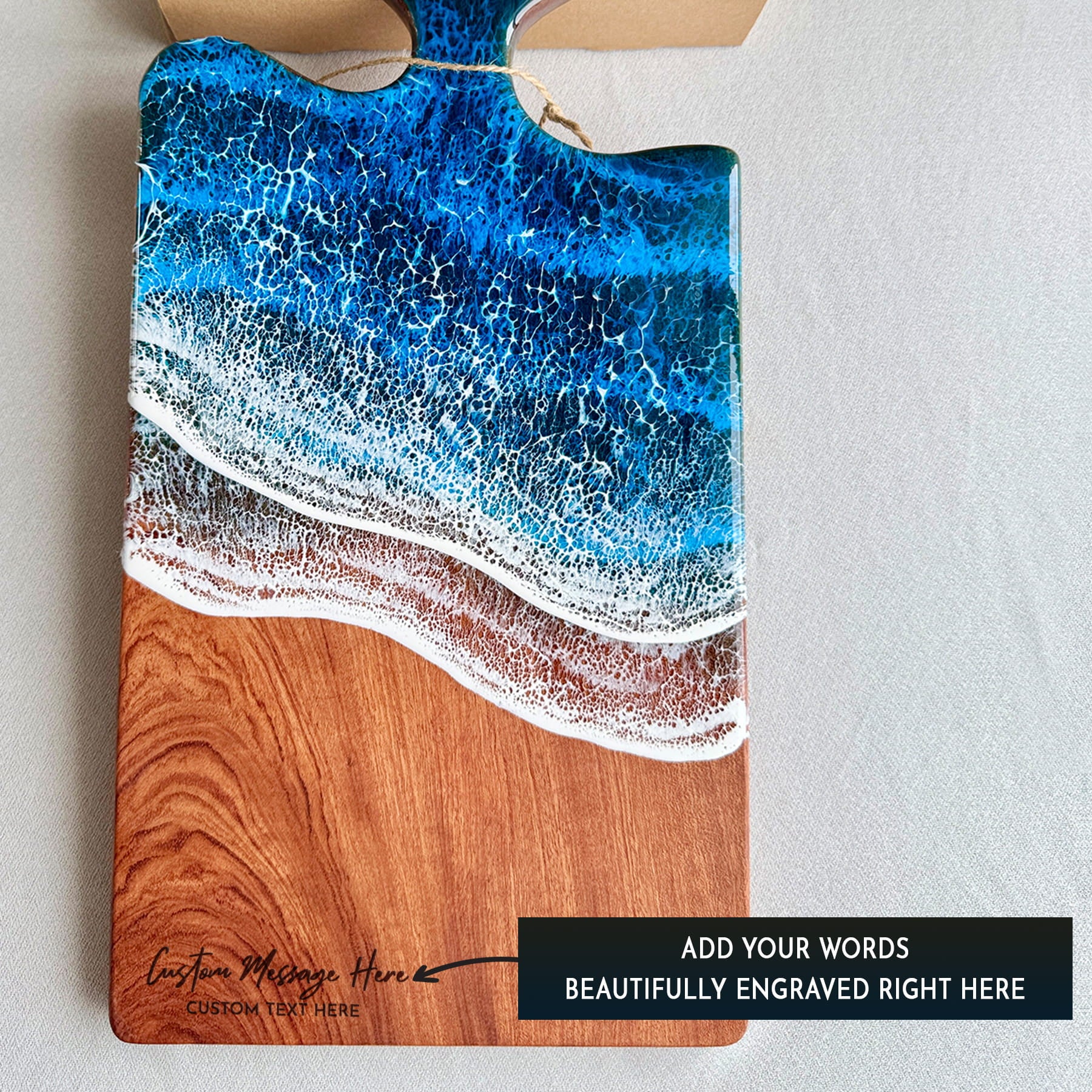 "Breath" – Ocean Whale Tail Handle Board