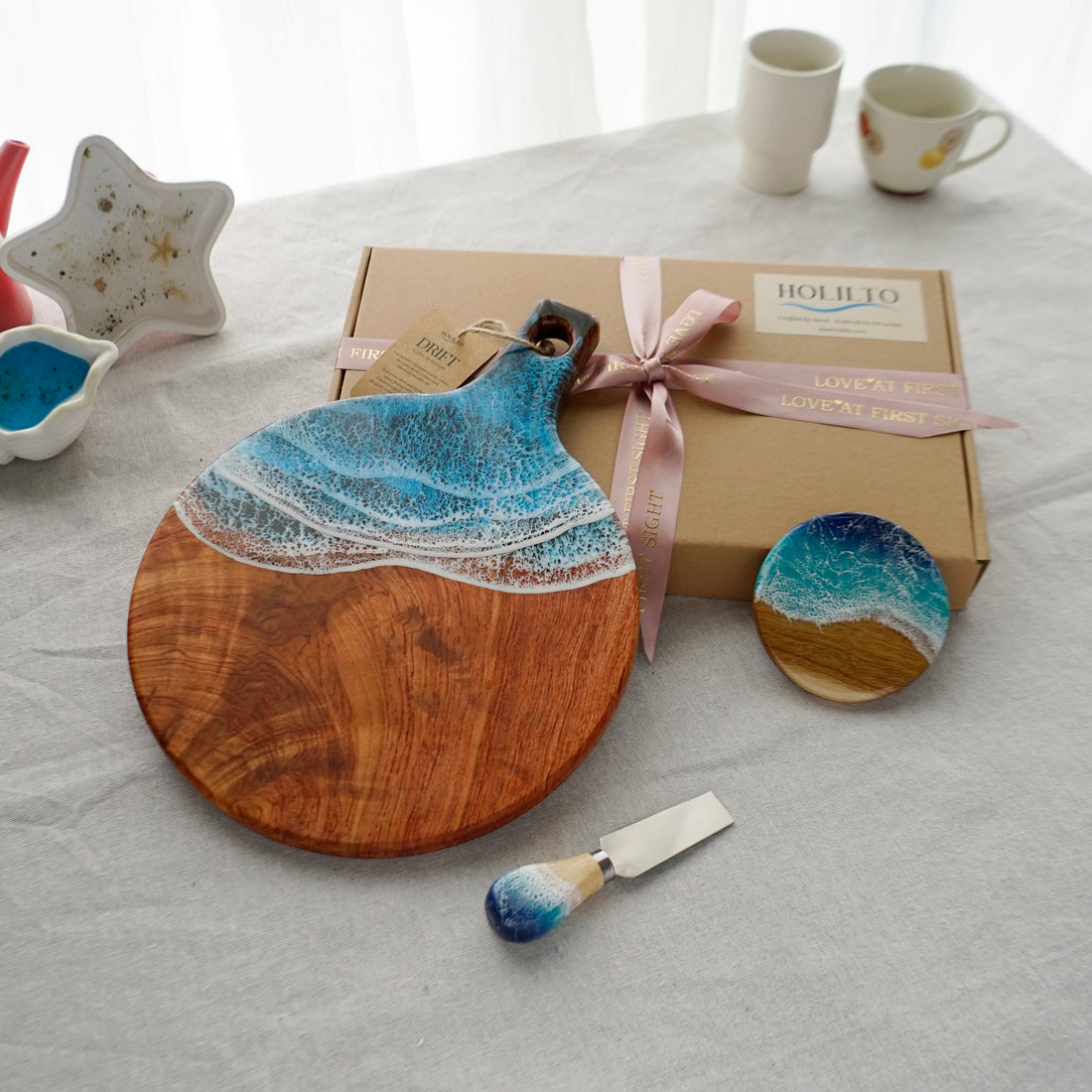 "Drift" - Ocean Resin Round Wave Handle Board