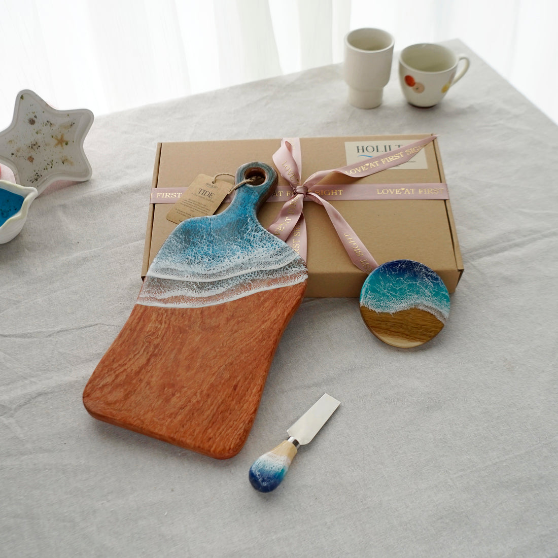 "Tide" - Ocean Resin Paddle Wave Handle Board