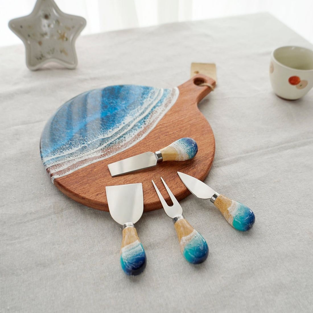 Ocean Resin Cheese Serving Set