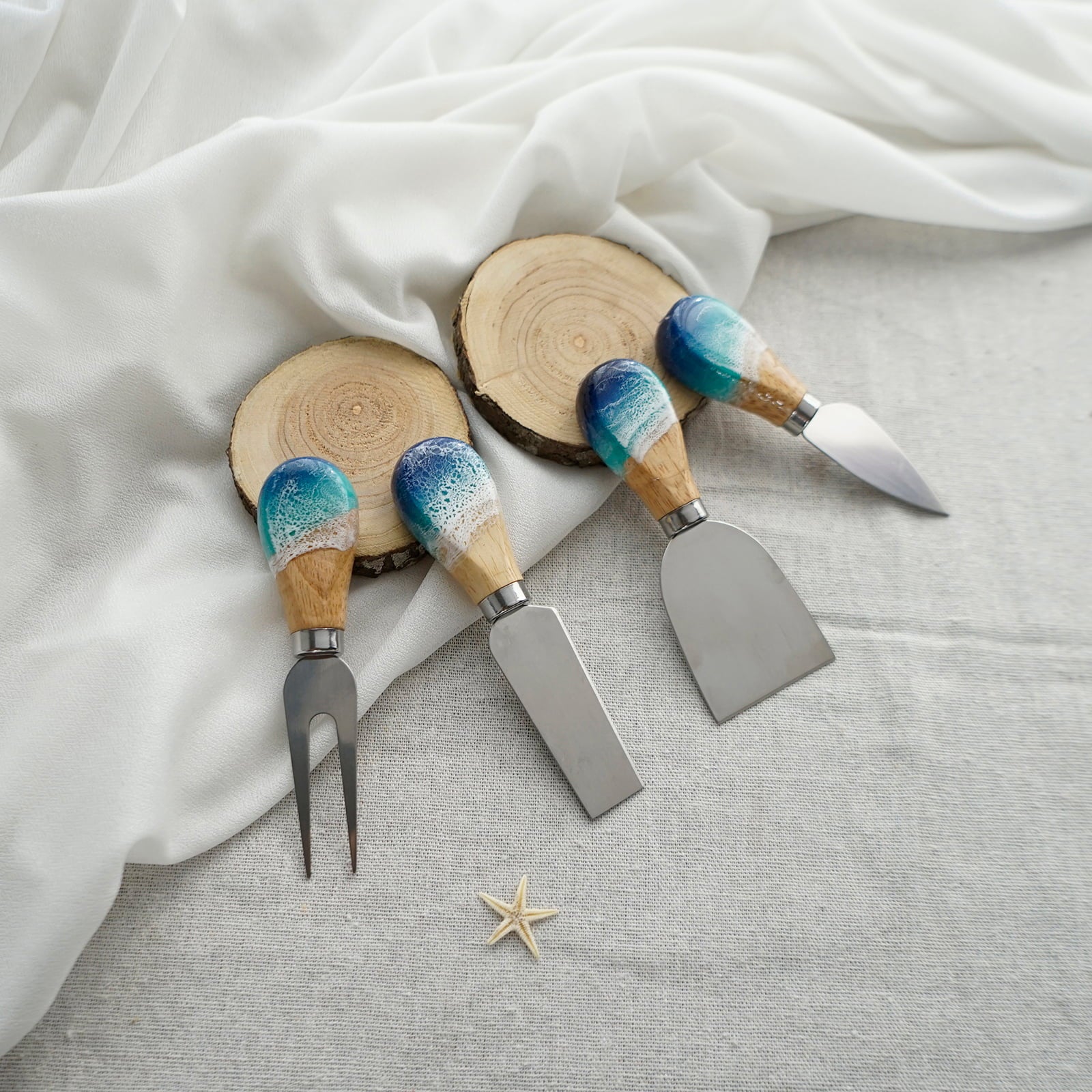 Ocean Resin Cheese Serving Set