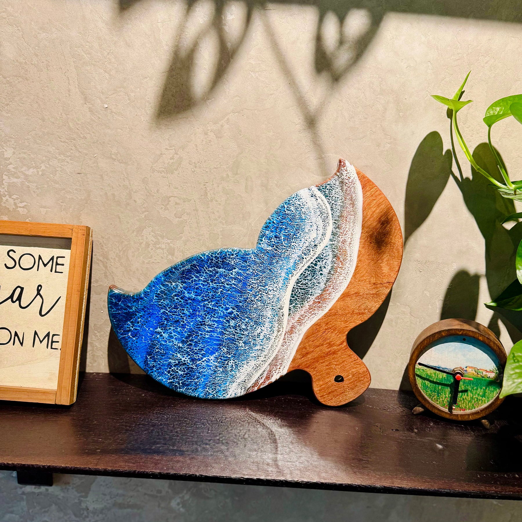"Grace" – Ocean Whale Tail Board (Back View)