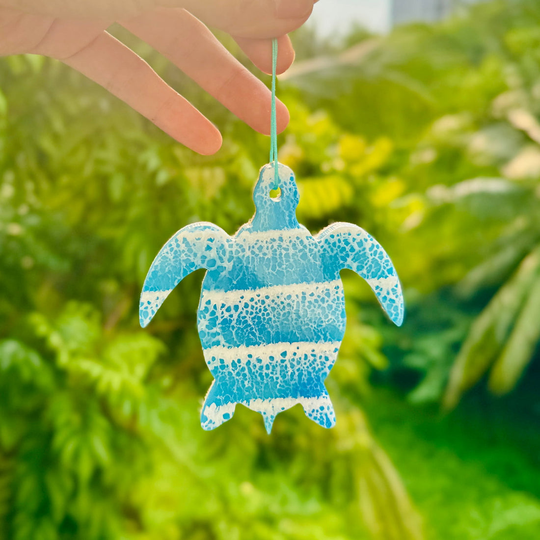 Ocean Resin Ornament Trio - Sea Turtle, Octopus, Palm Tree