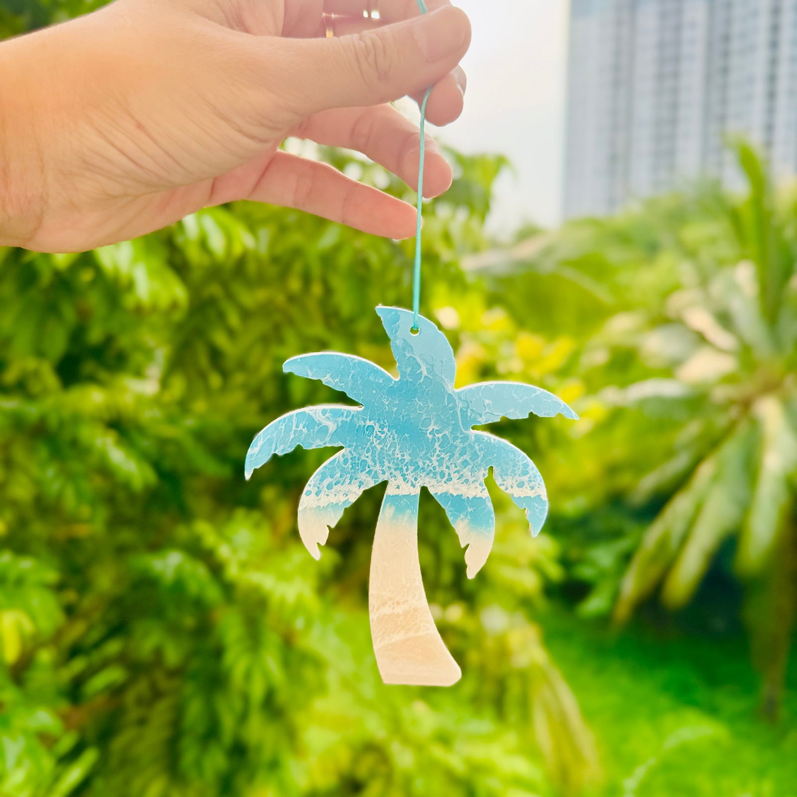 Ocean Resin Ornament Trio - Sea Turtle, Octopus, Palm Tree