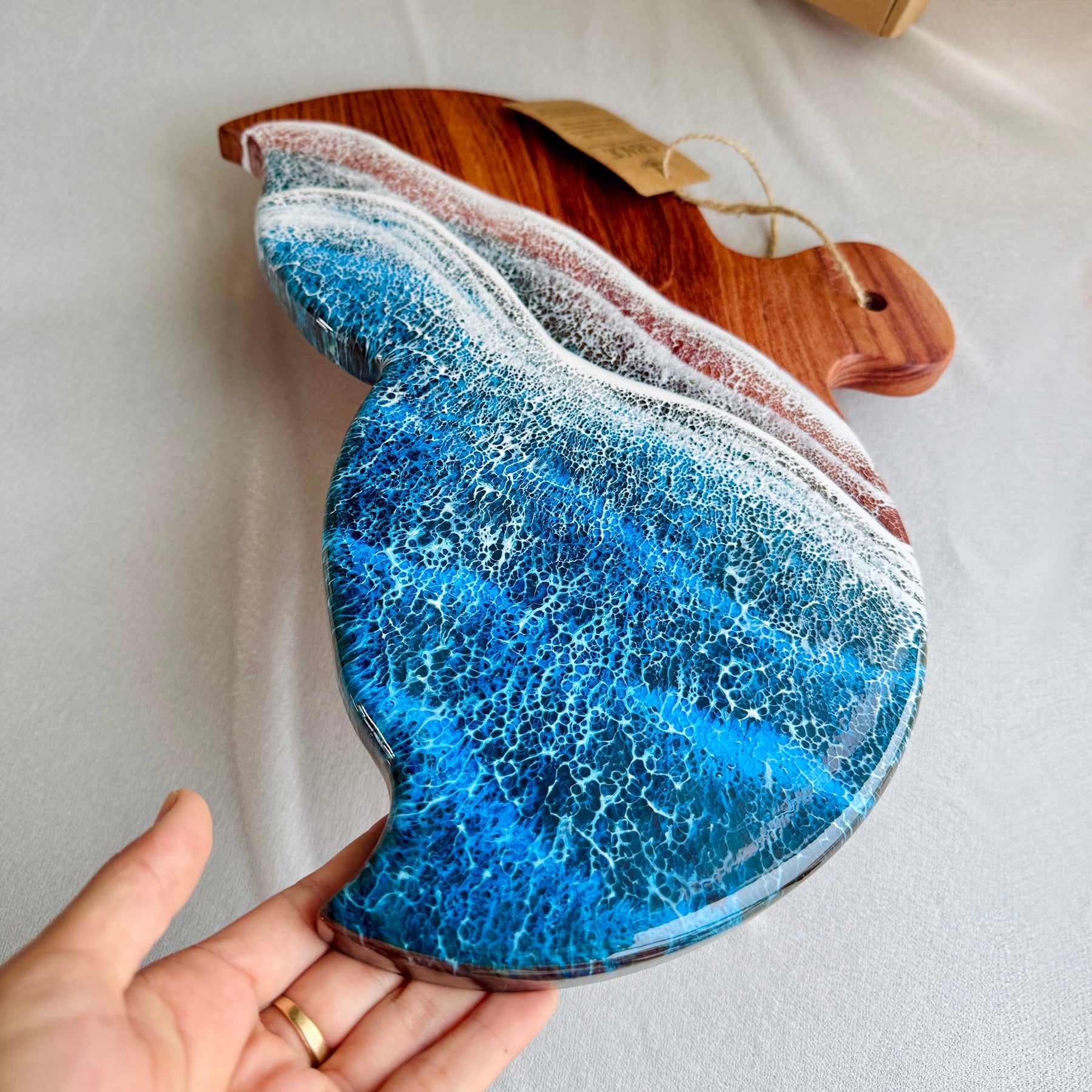 "Grace" – Ocean Whale Tail Board (Back View)