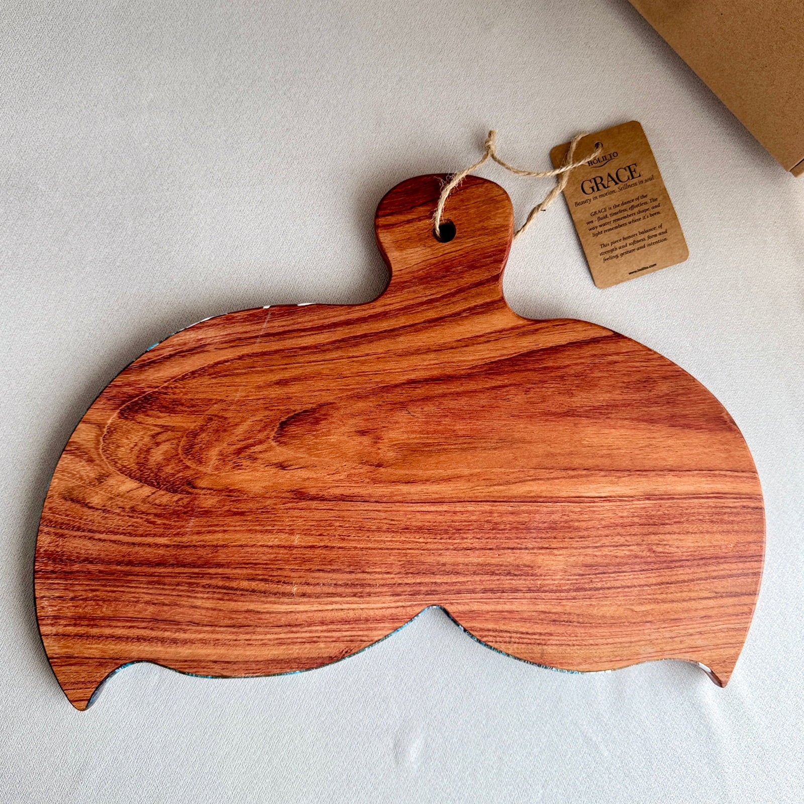 "Grace" – Ocean Whale Tail Board (Back View)