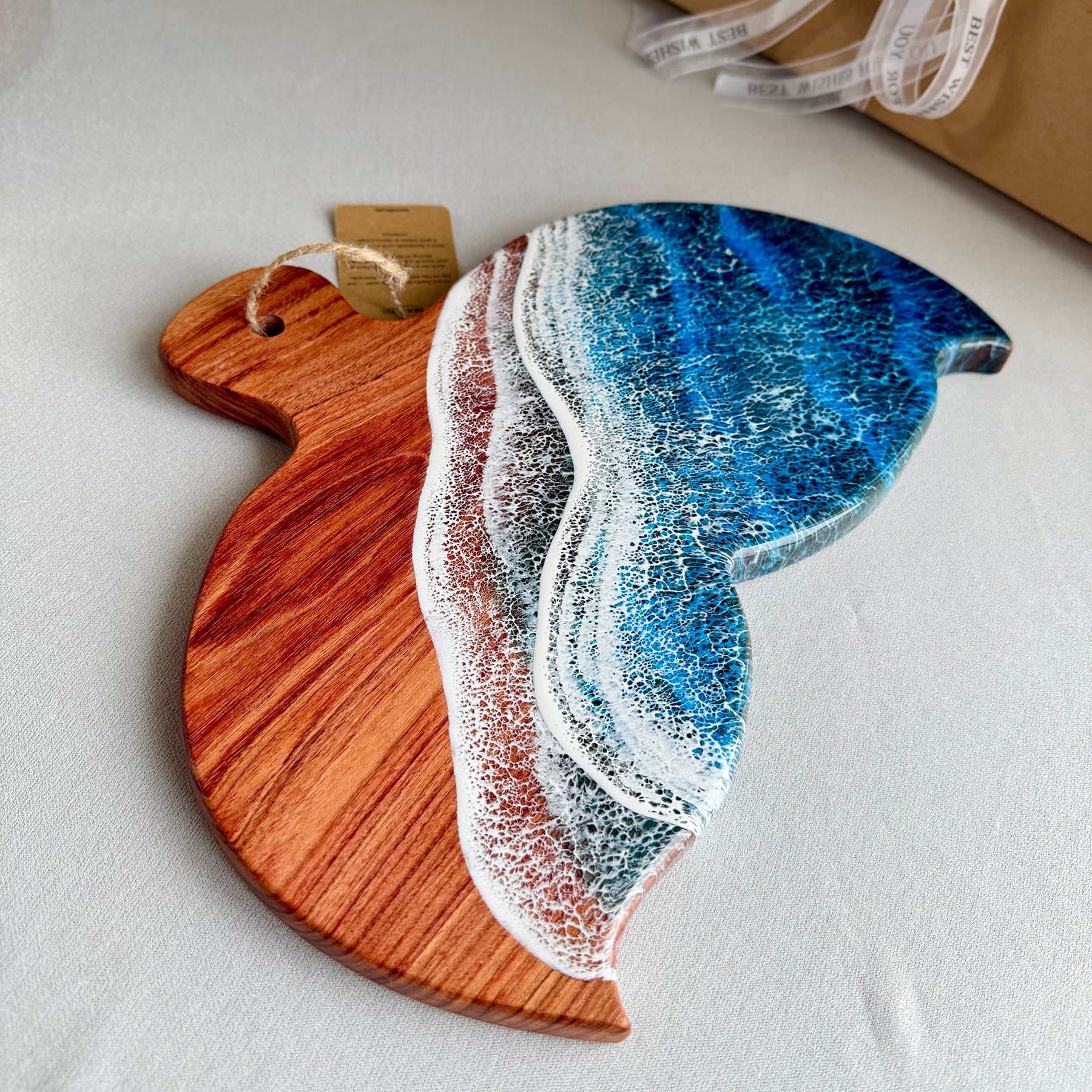 "Grace" – Ocean Whale Tail Board (Back View)