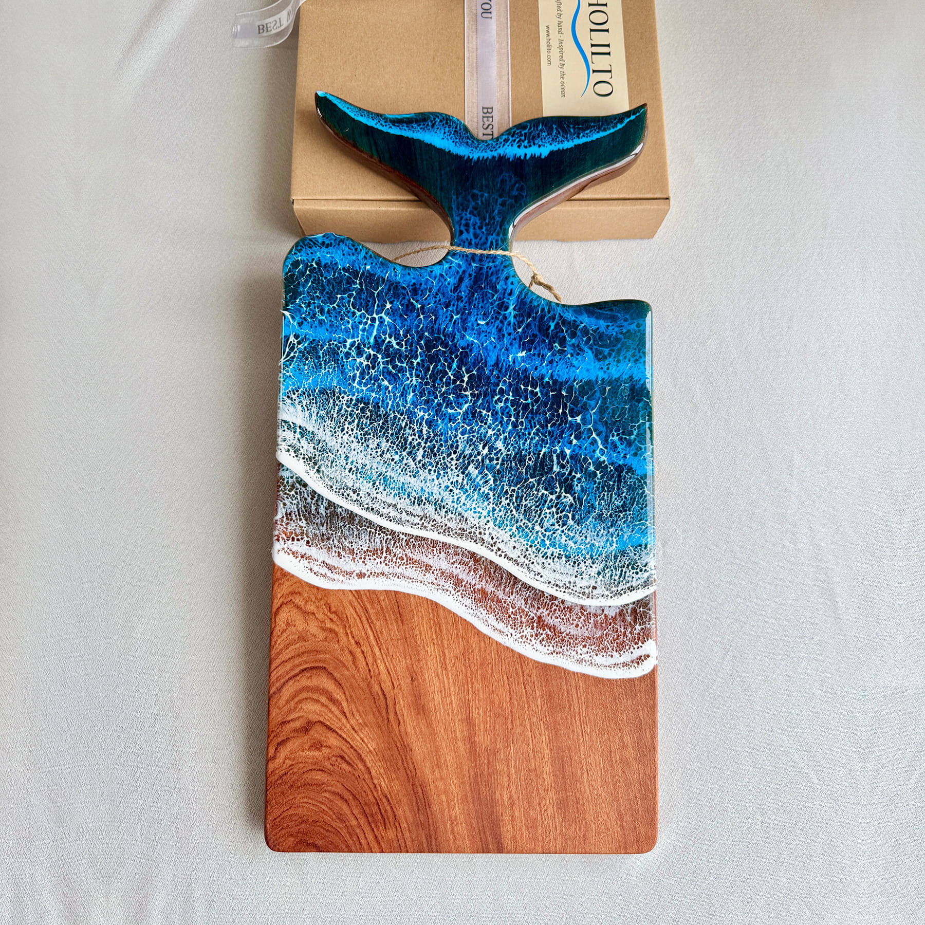 "Breath" – Ocean Whale Tail Handle Board