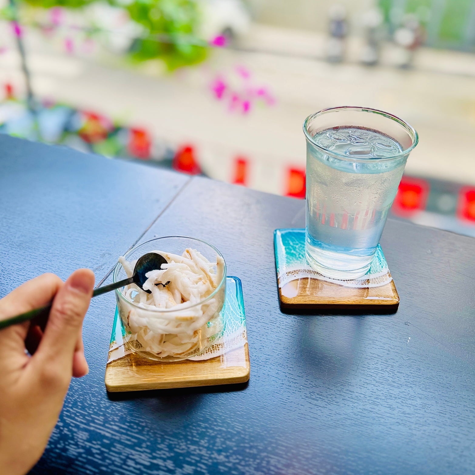 Ocean Resin Square Coaster Set
