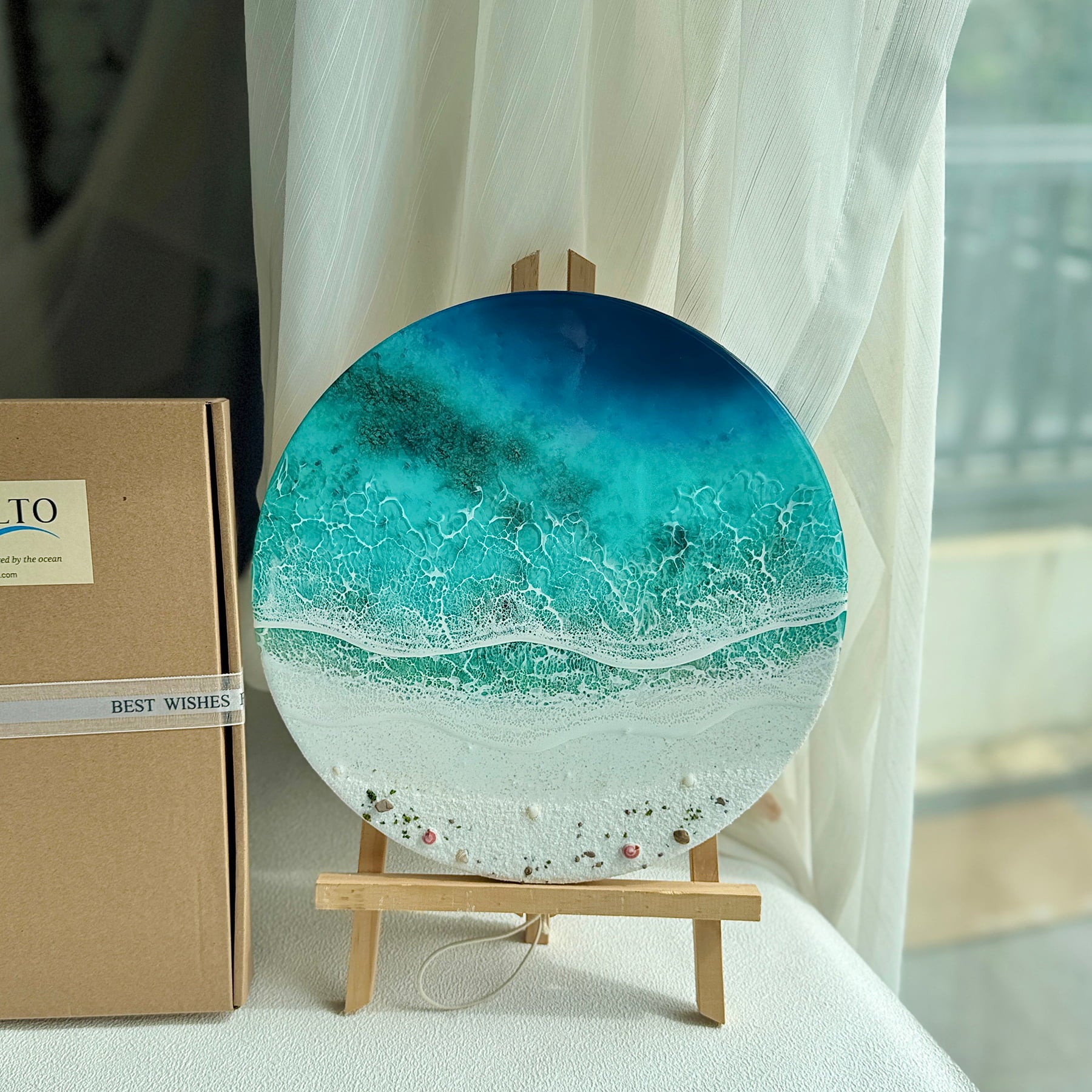 "Coral Coast" – Ocean Resin Wall Art
