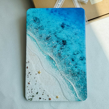 "Azure Horizon" – Ocean Resin Wall Art