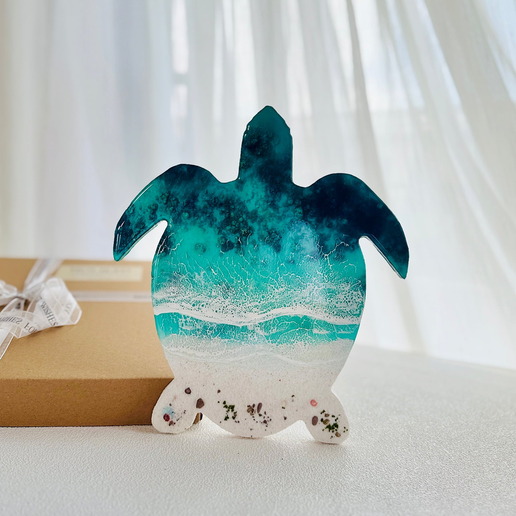 "Tide Turtle" – Ocean Resin Wall Art