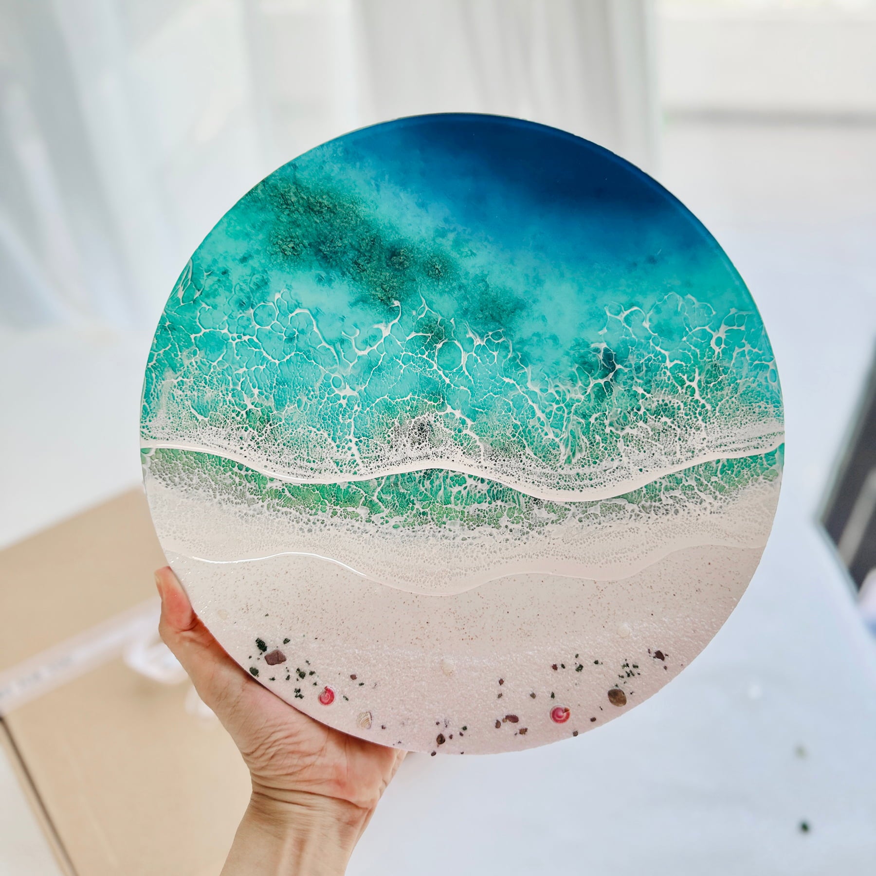 "Coral Coast" – Ocean Resin Wall Art