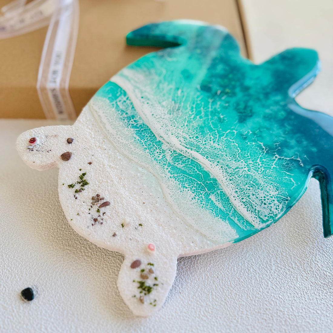 "Tide Turtle" – Ocean Resin Wall Art