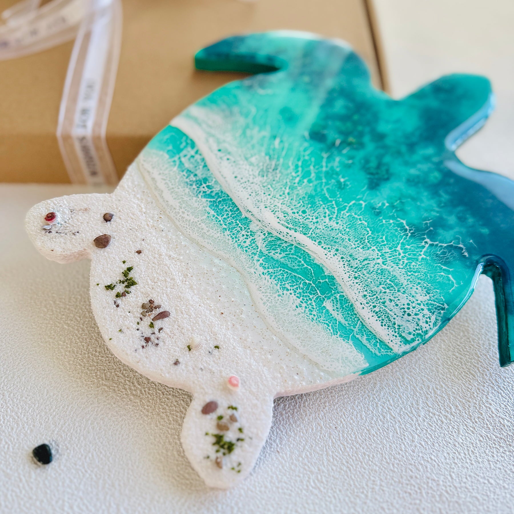 "Tide Turtle" – Ocean Resin Wall Art