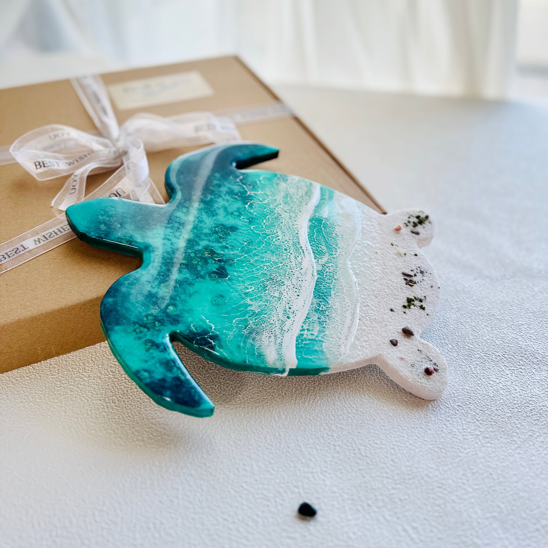 "Tide Turtle" – Ocean Resin Wall Art
