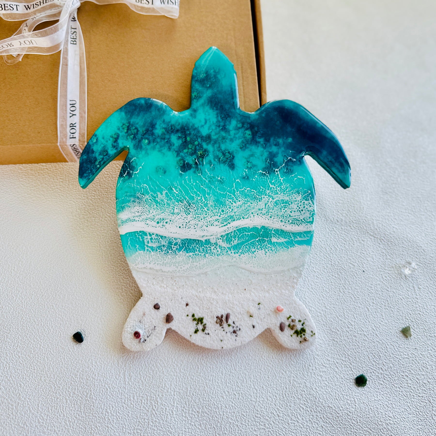 "Tide Turtle" – Ocean Resin Wall Art