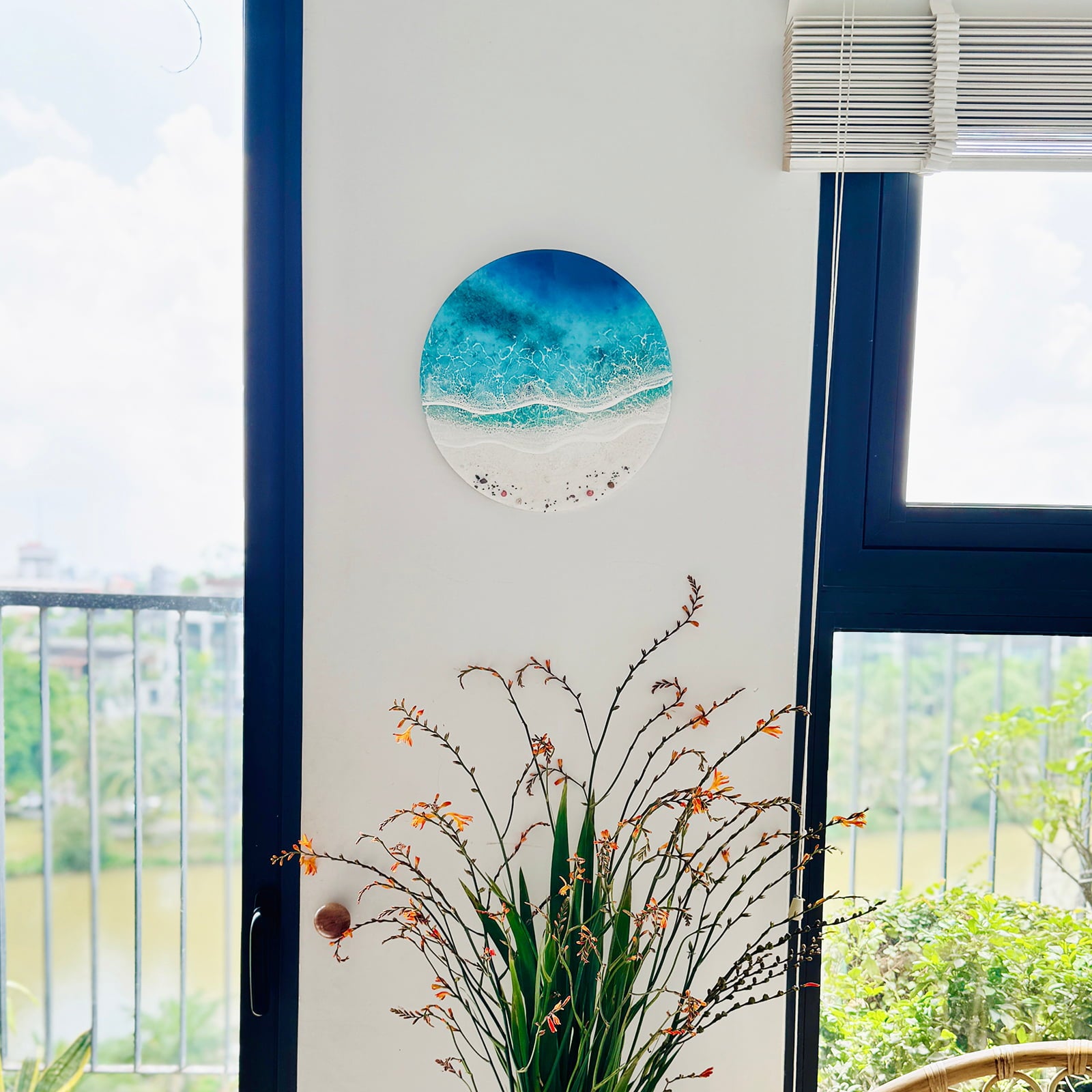"Coral Coast" – Ocean Resin Wall Art