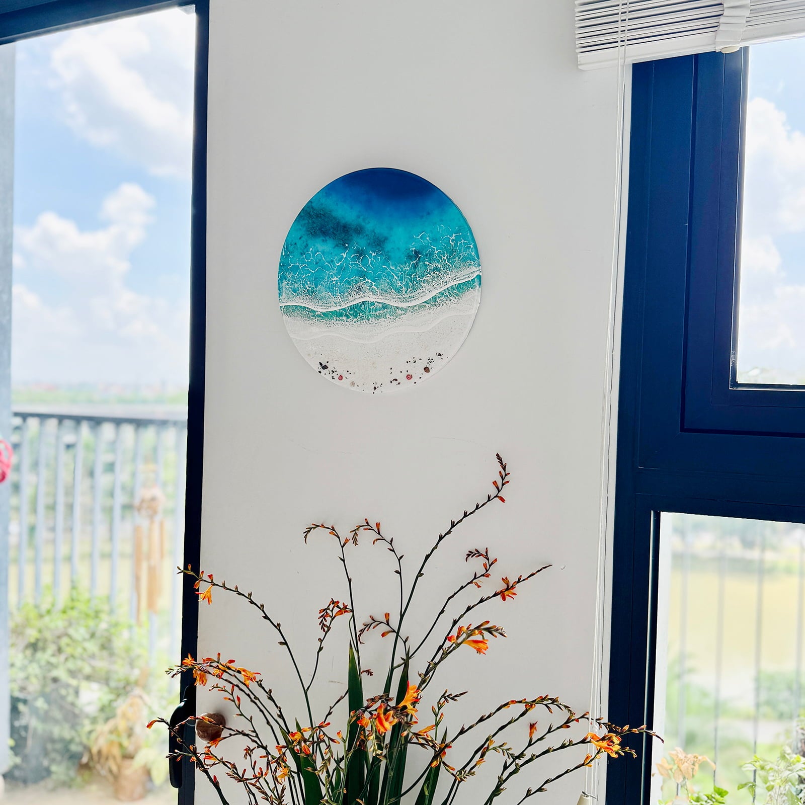 "Coral Coast" – Ocean Resin Wall Art