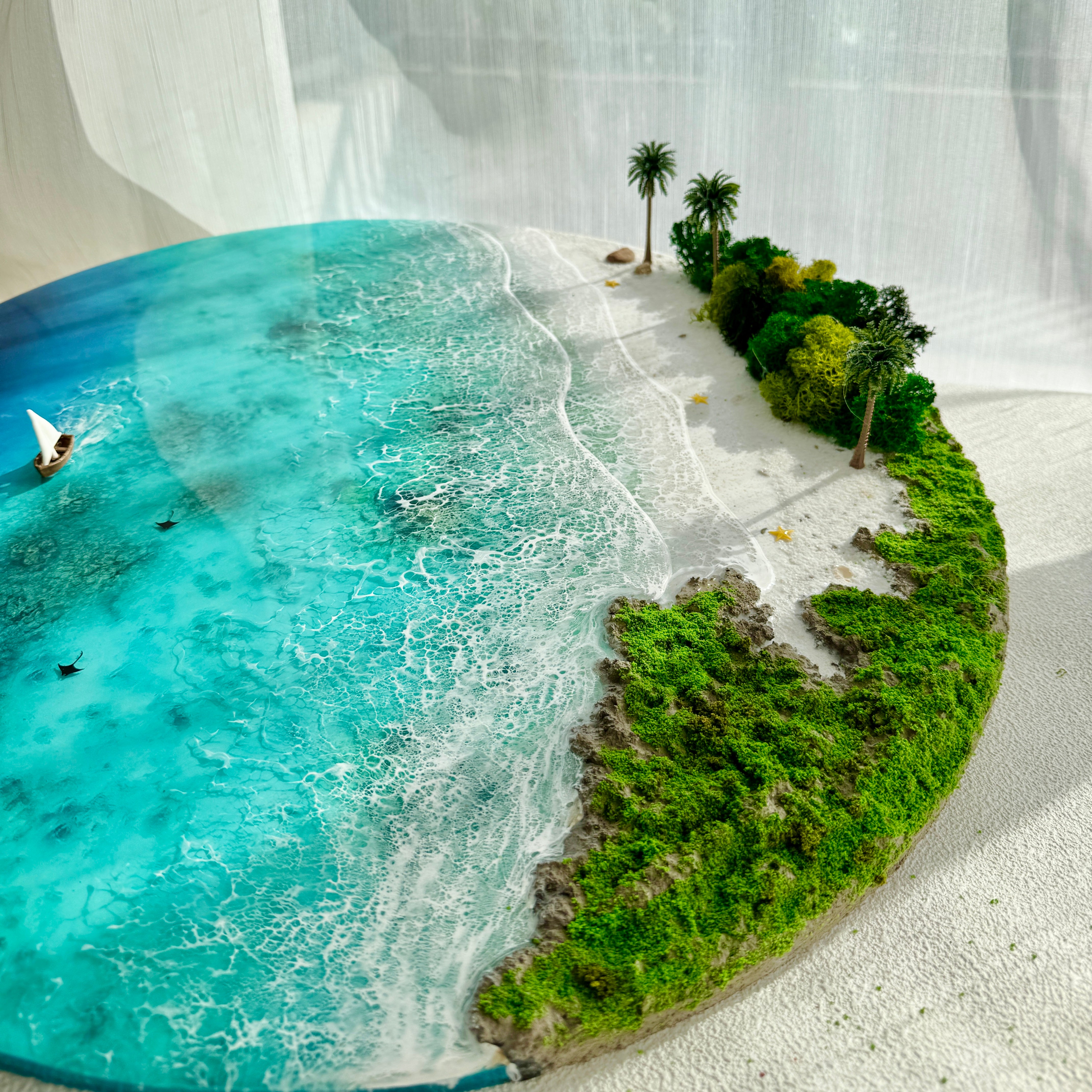 "Isla Verena" – 3D Ocean Resin Wall Art
