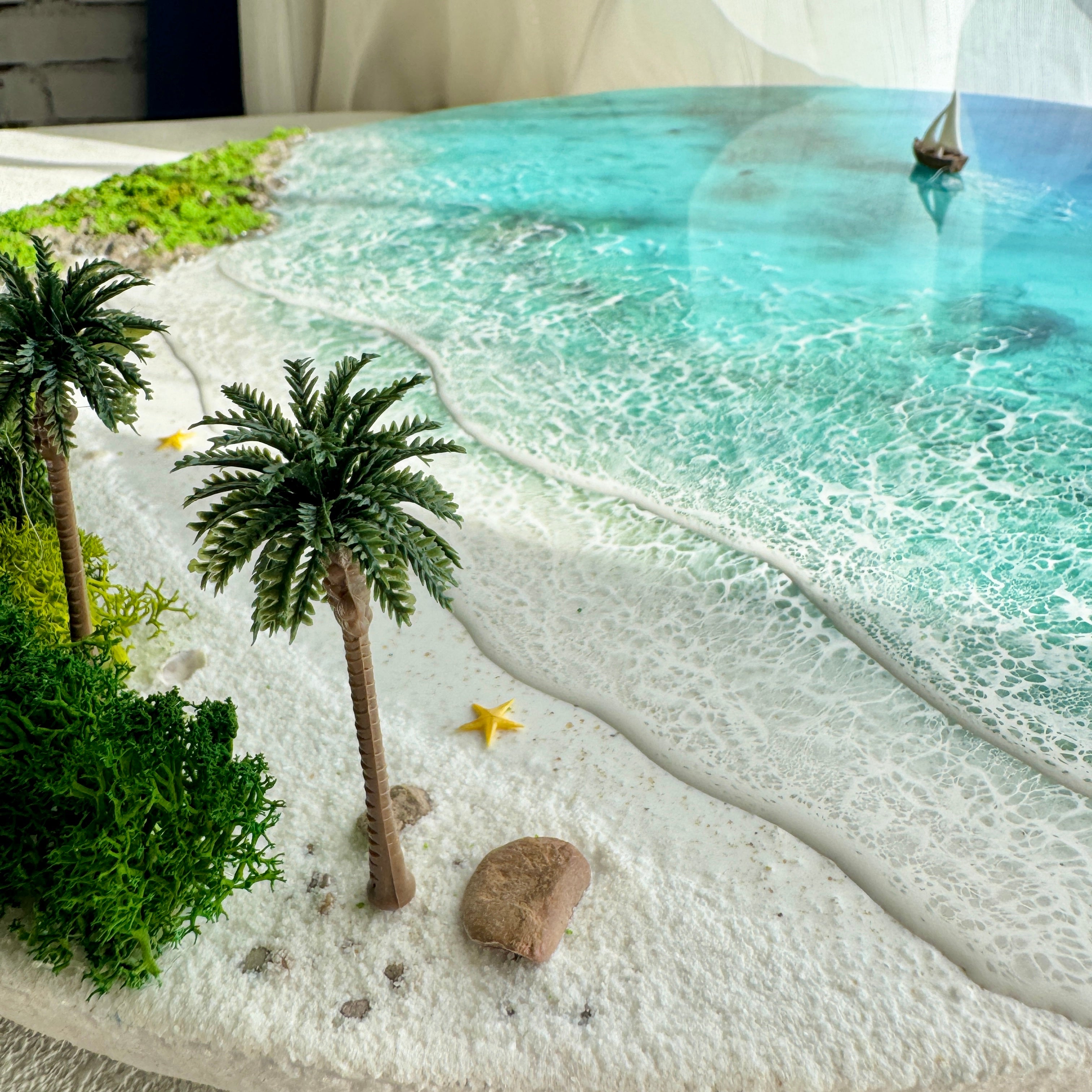 "Isla Verena" – 3D Ocean Resin Wall Art