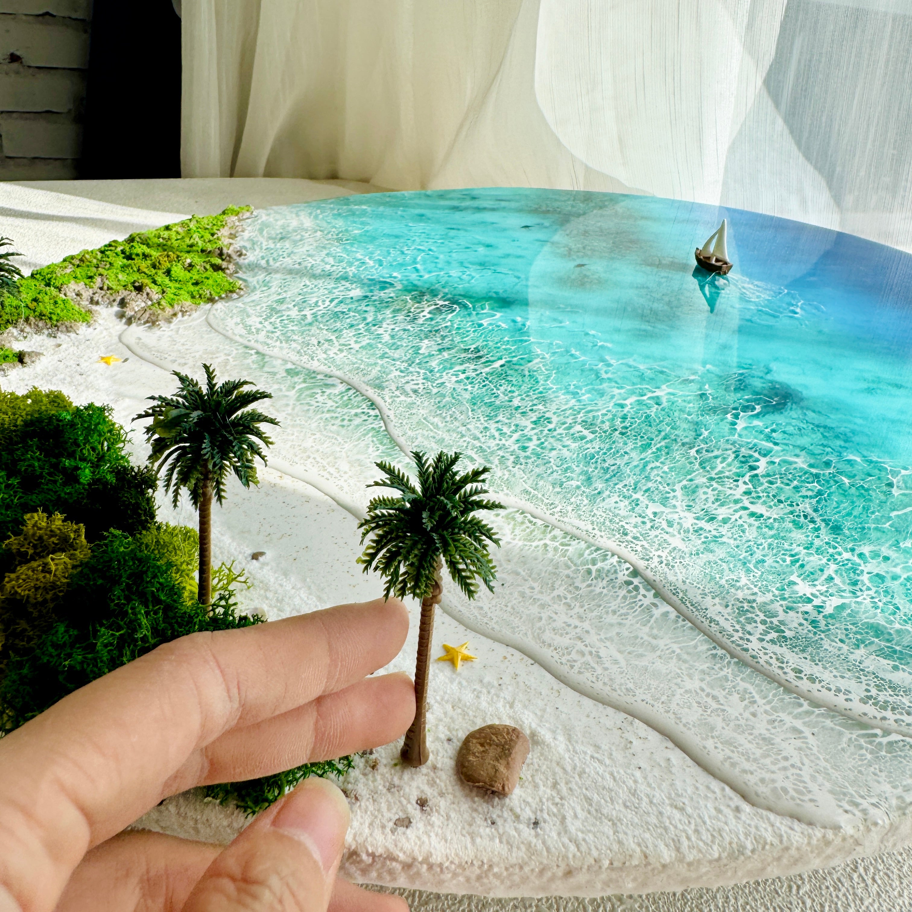 "Isla Verena" – 3D Ocean Resin Wall Art