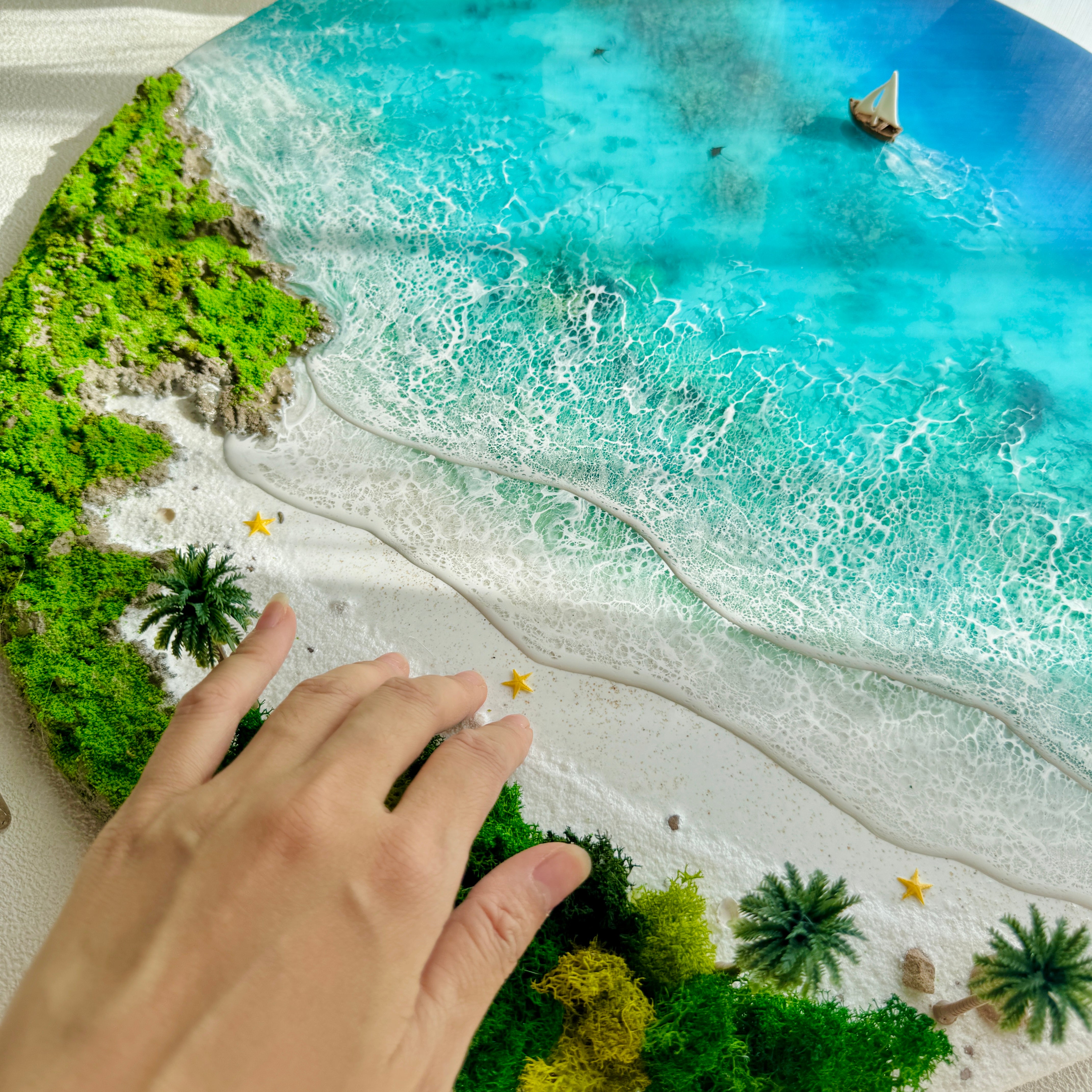 "Isla Verena" – 3D Ocean Resin Wall Art