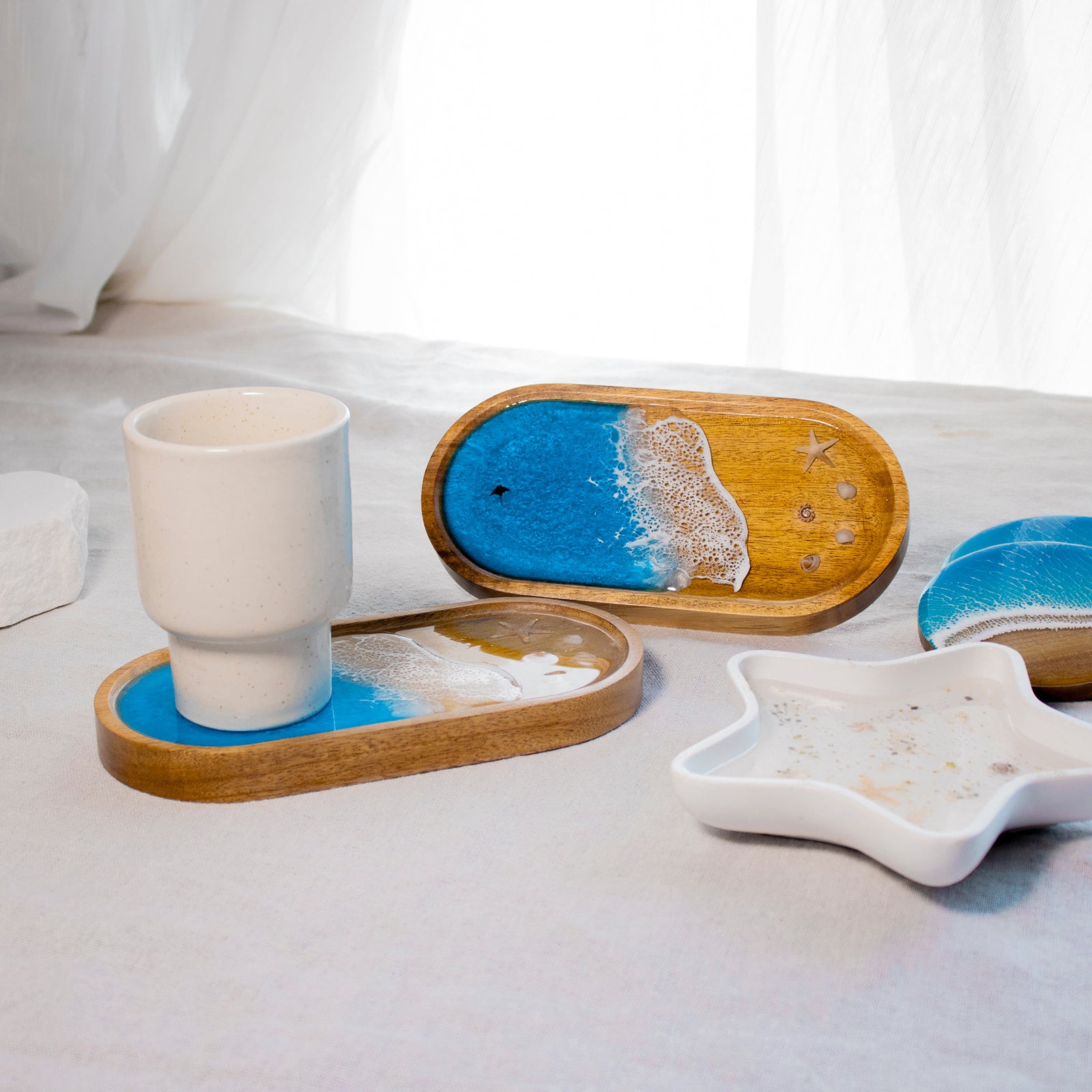 Ocean Resin Oval Tray