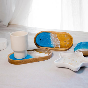 Ocean Resin Oval Tray