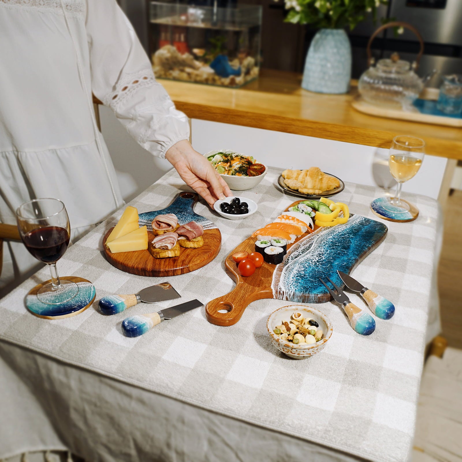 Ocean Resin Cheese Serving Set