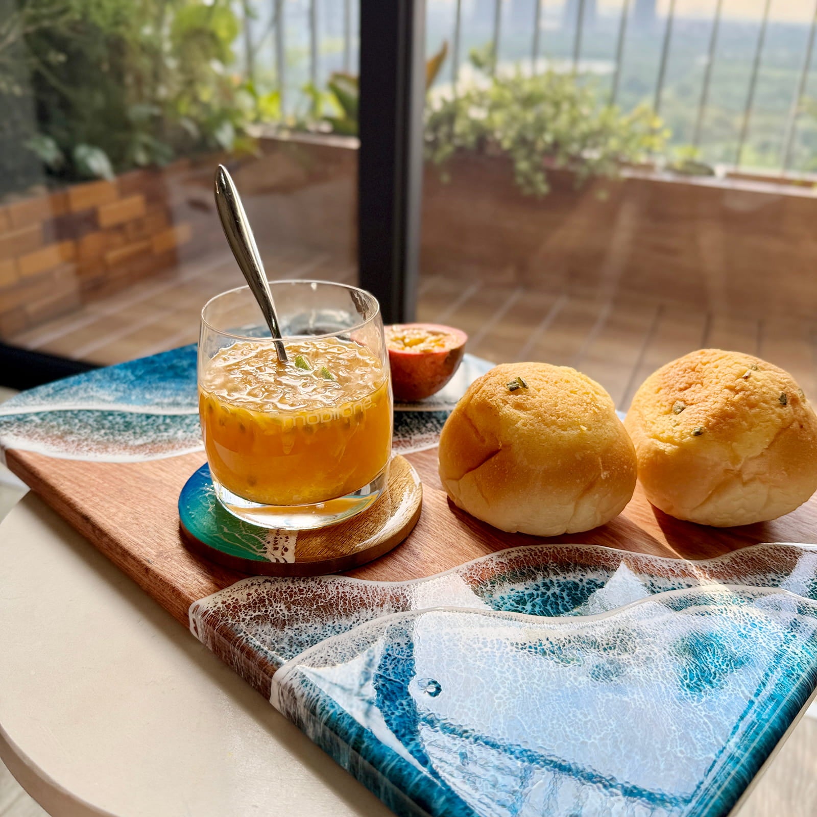 Ocean Resin Round Coaster Set